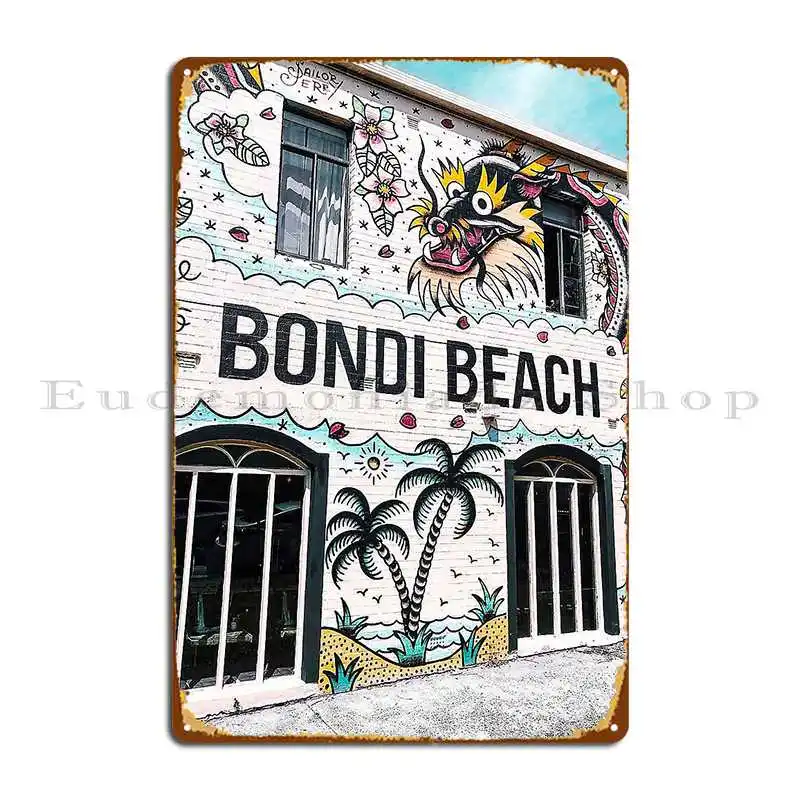 Bondi Beach In Sydney Australia Metal Plaque Poster Customized Retro Cinema Create Classic Tin Sign Poster