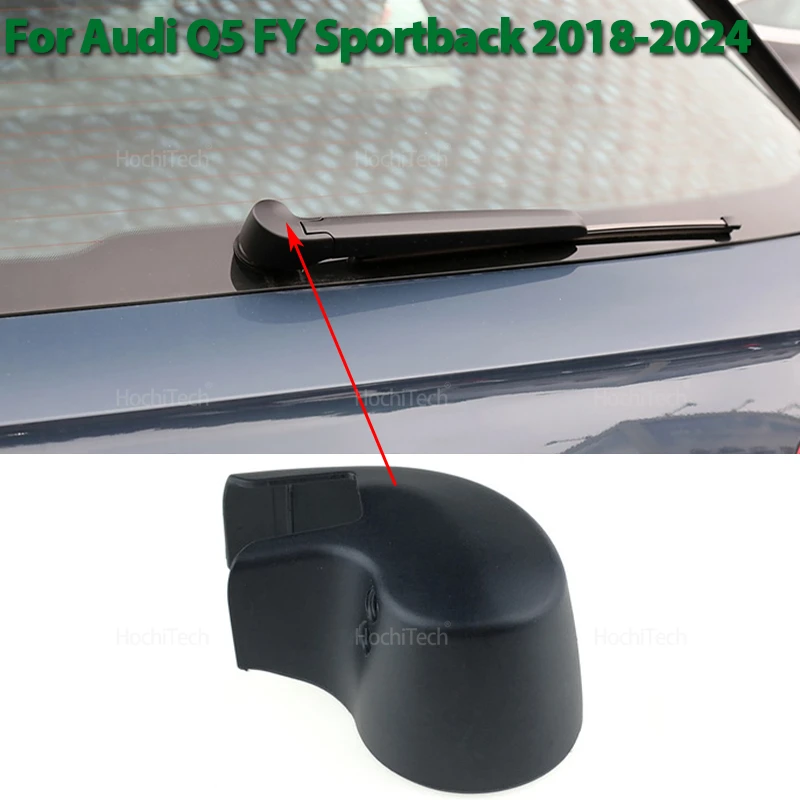 Substituição preta da tampa da porca do braço do limpador da arruela do pára-brisa traseiro do carro para audi q5 fy sportback 2018-2024 4g 9955205   Acessórios