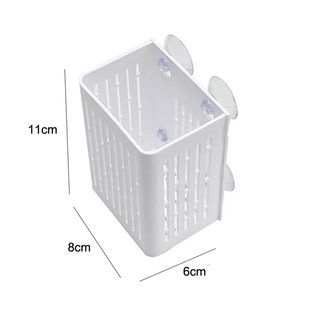 

3pcs suction cup resin planting baskets for aquatic plants fish tank wall mounted size 8 by 6 by 11 centimeters set