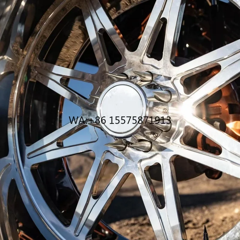 

New Forged Super Single Aluminum Polished Wheels 20-24 Inch 6x165 8x130 8x180 Heavy Duty Pickup Truck Rims