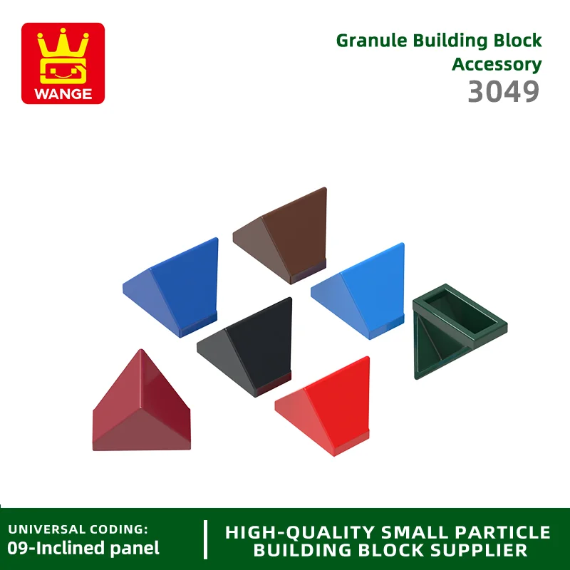 20 Pcs/lot 3049 Double-Sided Sloping Block Moc Roof Color Accessories Compatible with Brick DIY Children's Toy Assembly Box