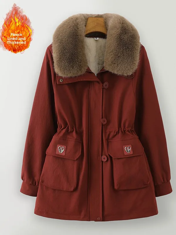 

Зимняя куртка Thiened Fce для женщин: теплая парка с эффектом омоложения и коррекции фигуры для женщин среднего возраста