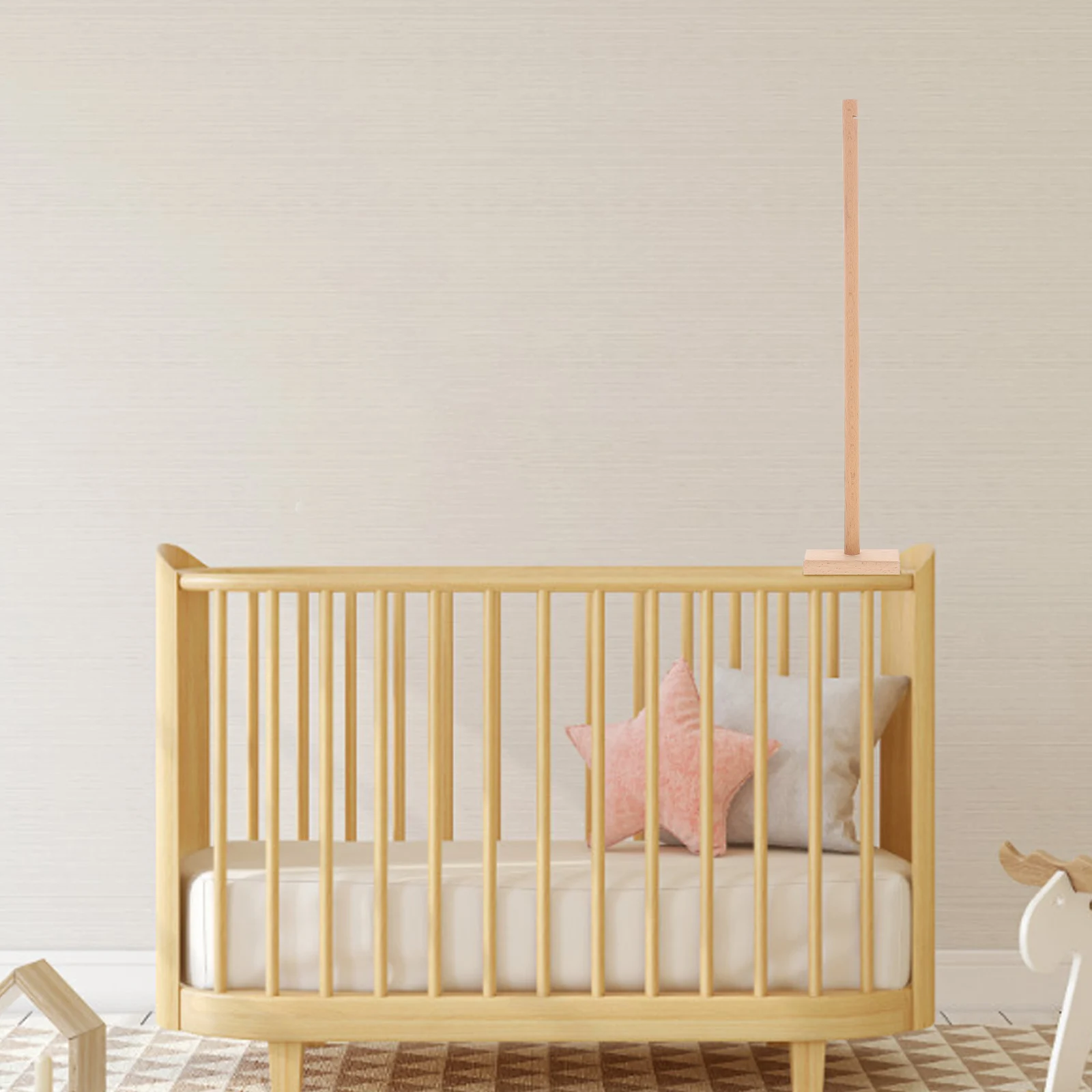 

Accessories Bed Bell Bracket Toddler Hanging Wooden for Baby Crib Mobile Holder