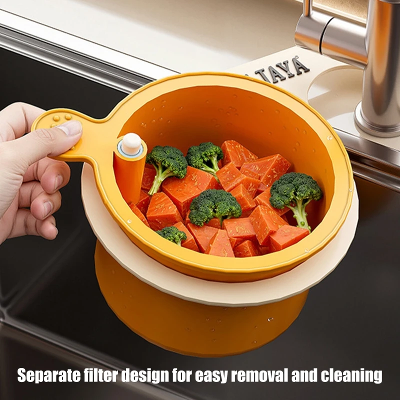 92MF Plastic Hanging Sink Basket For Leftover Separation And Drain Clog Prevention