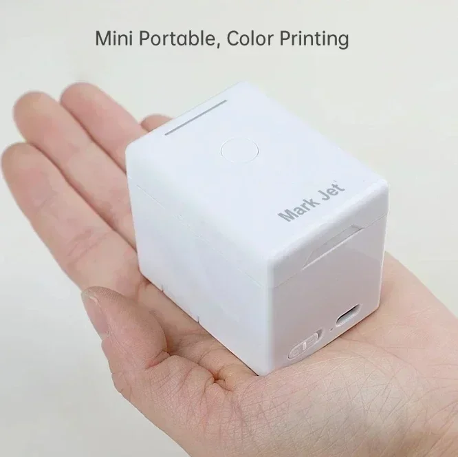 Mark Jet Portable Handheld Inkjet Printer Mini Full-Color Printer Wireless WiFi Printer with Detachable Water Soluble Ink