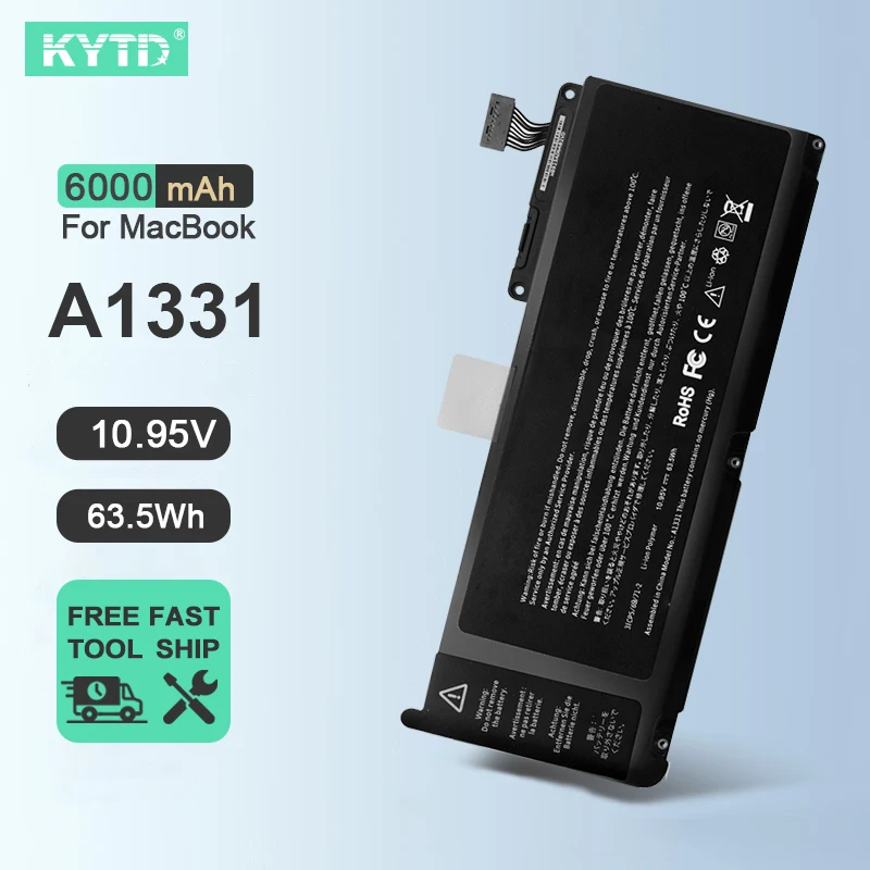 

Новый аккумулятор KYTD A1331 A1342 для ноутбука Apple MacBook 13,3 дюйма, A1342 Unibody MC207LL/A MC516LL/A 020-6809-A, аккумулятор высокого качества