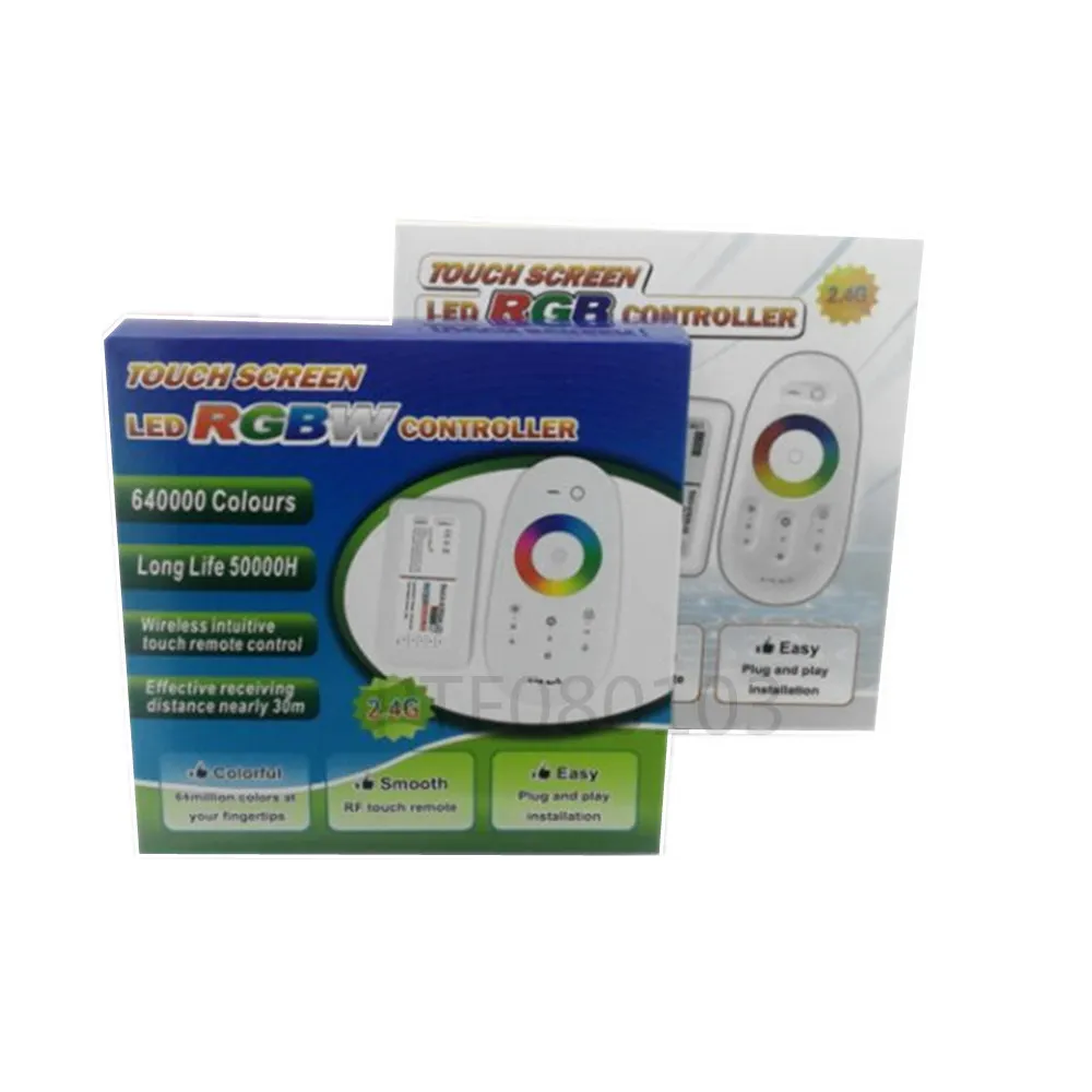 2.4G RGBW LED Controller 4Channels 6A DC12-24V Touch Screen Remote Control for 5050 3528 RGBW LED Strip light