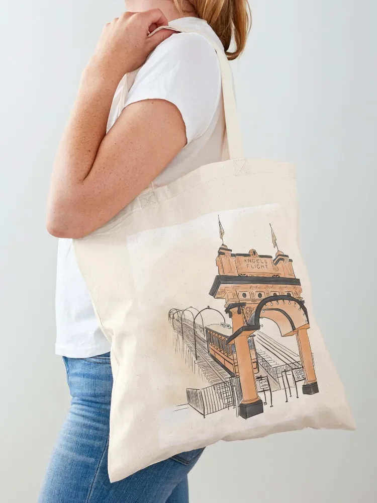 Angels Flight, Downtown Los Angeles Tote Bag Women's handbag Handbags women Canvas bag for women Canvas shoulder bag