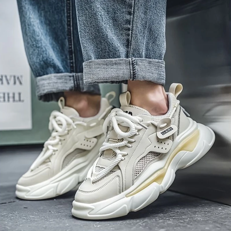 

Breathable Running Thick Platform Sports Shoes for Men High Quality Shoe in Promotion Gym Wide Summer Sale Man Casual Sneaker