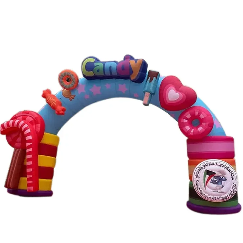 Inflatable Candy Arch Advertising / Outdoor Party Use Colorful Candy Archway Entrance Balloons Toys Event Decoration