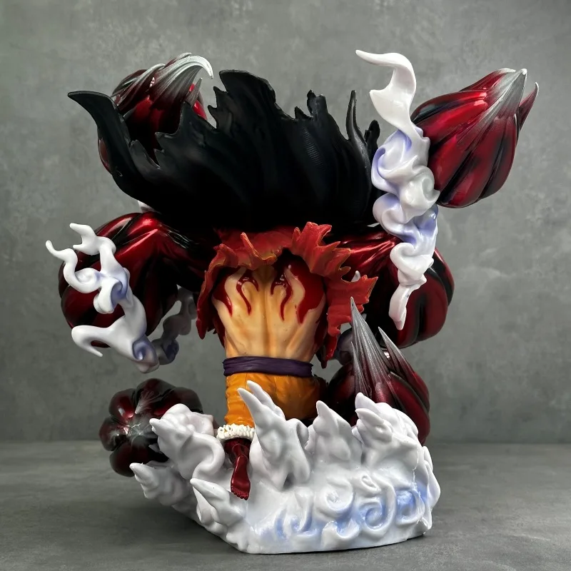 One Piece Monkey D Luffy Gear 4th Snakeman Statue Kong Gun Gatling Attack Anime Figure Model Desktop Collectible GK Display Gift