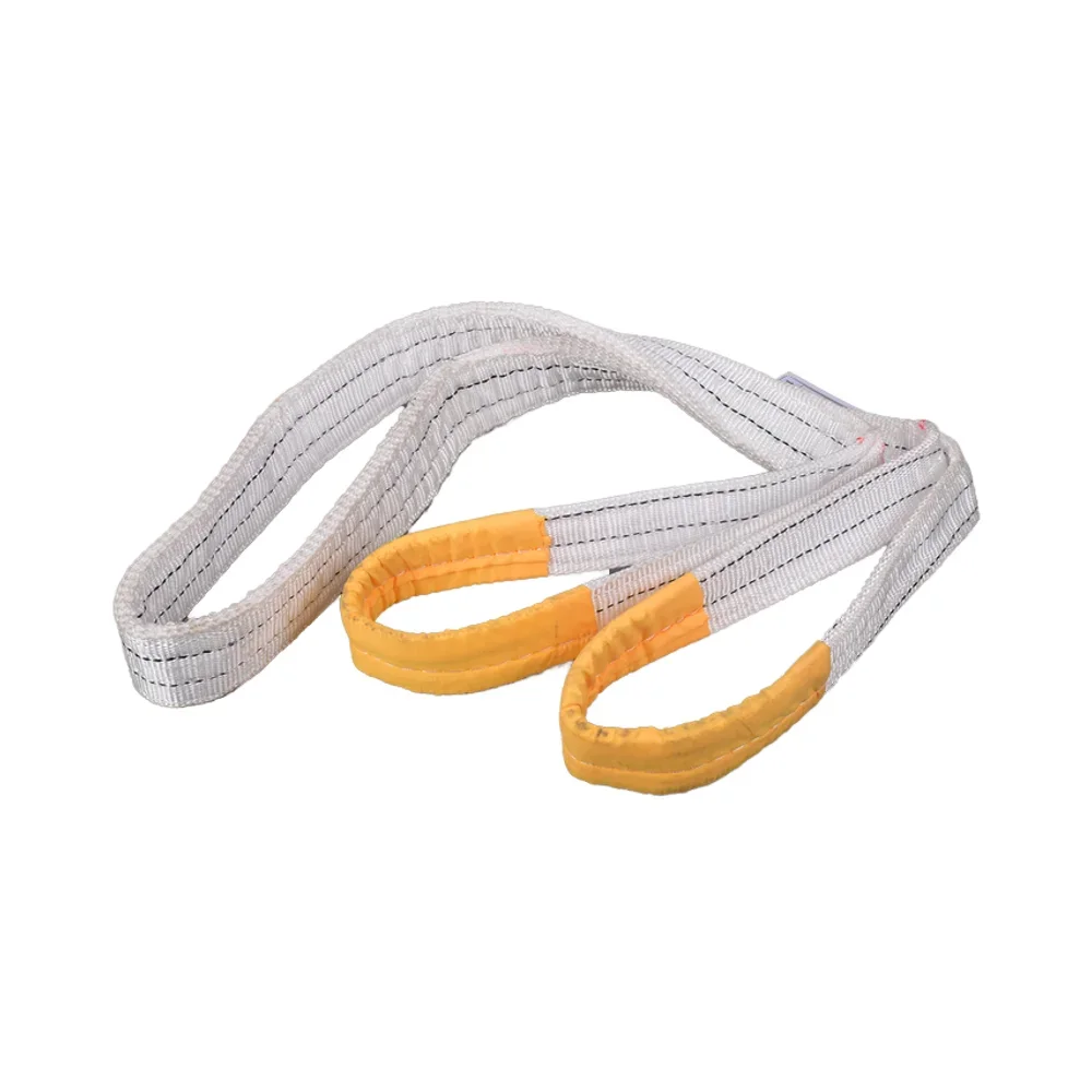 1T - 10T single leg belt sling polyester flat woven lifting sling webbing sling for warehouse lifting