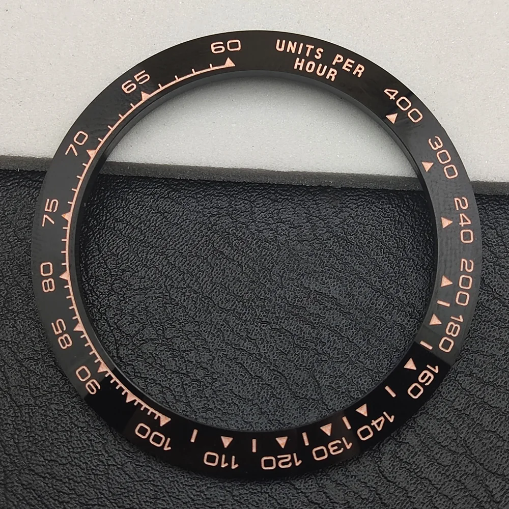 Ceramic bezel insert 38.5*30.5mm For 39mm watch parts