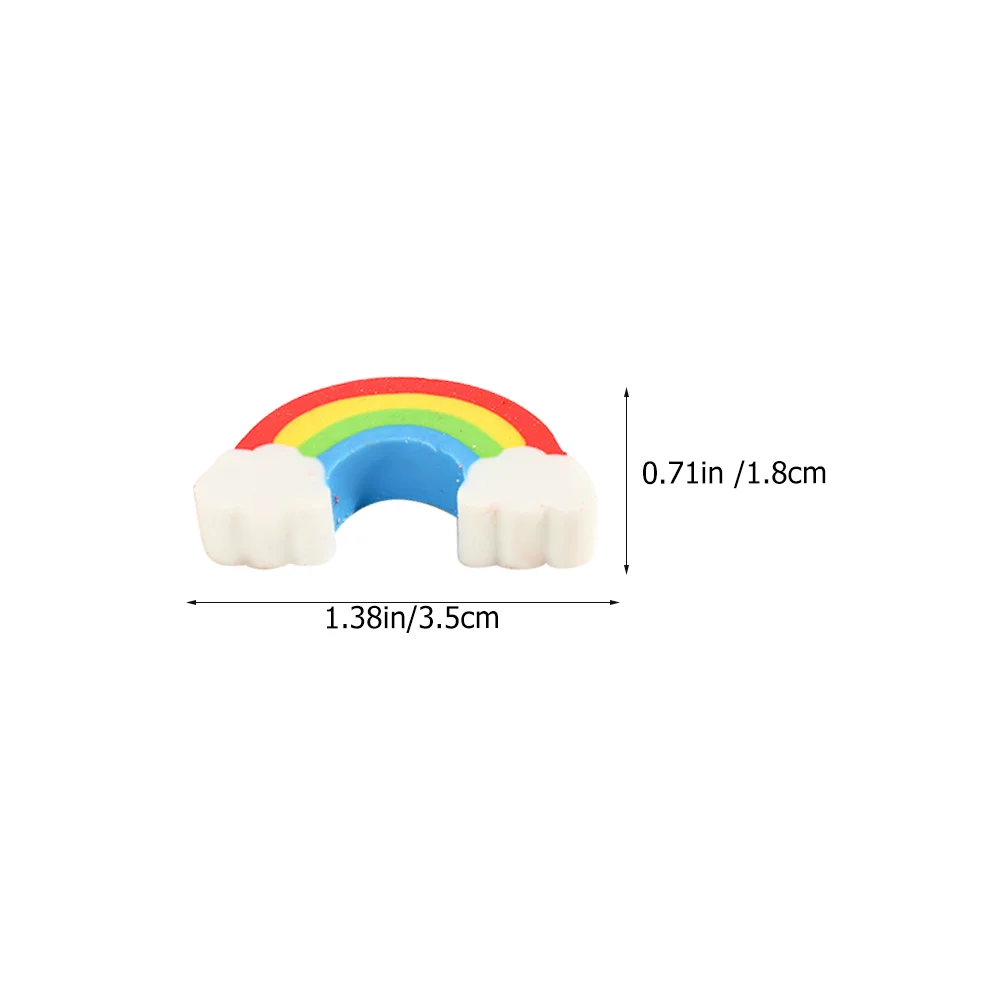 100 Pcs Erasers for Kids Rainbow Bridge Cartoon Model Portable Delicate Mini Classroom Drawing Accessory Office Cute Child