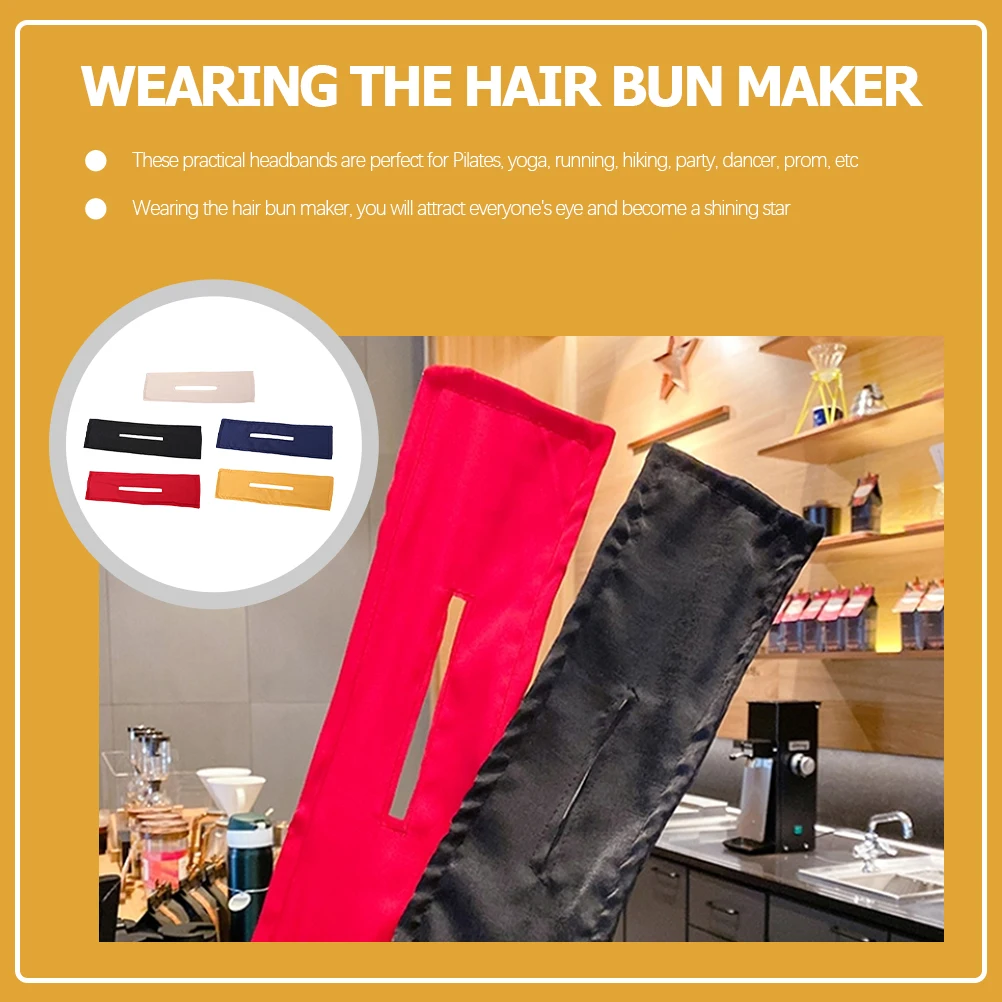 

5Pcs Twisted Hair Styling Tool Styling Tools Rollers Accessories for Women Yoga Running Hair Bun Shaper Party Prom