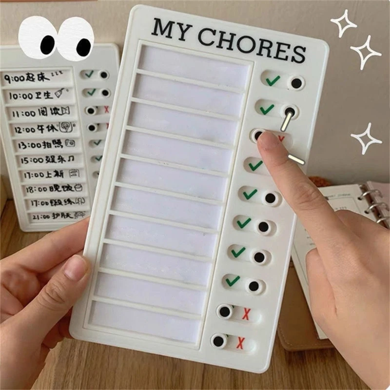96GE Kids مخطط روتيني يومي للأطفال مخطط عمل يومي تعليمي لوحة جدول بصرية 12x20 سنتيمتر لإدارة المهام #6
