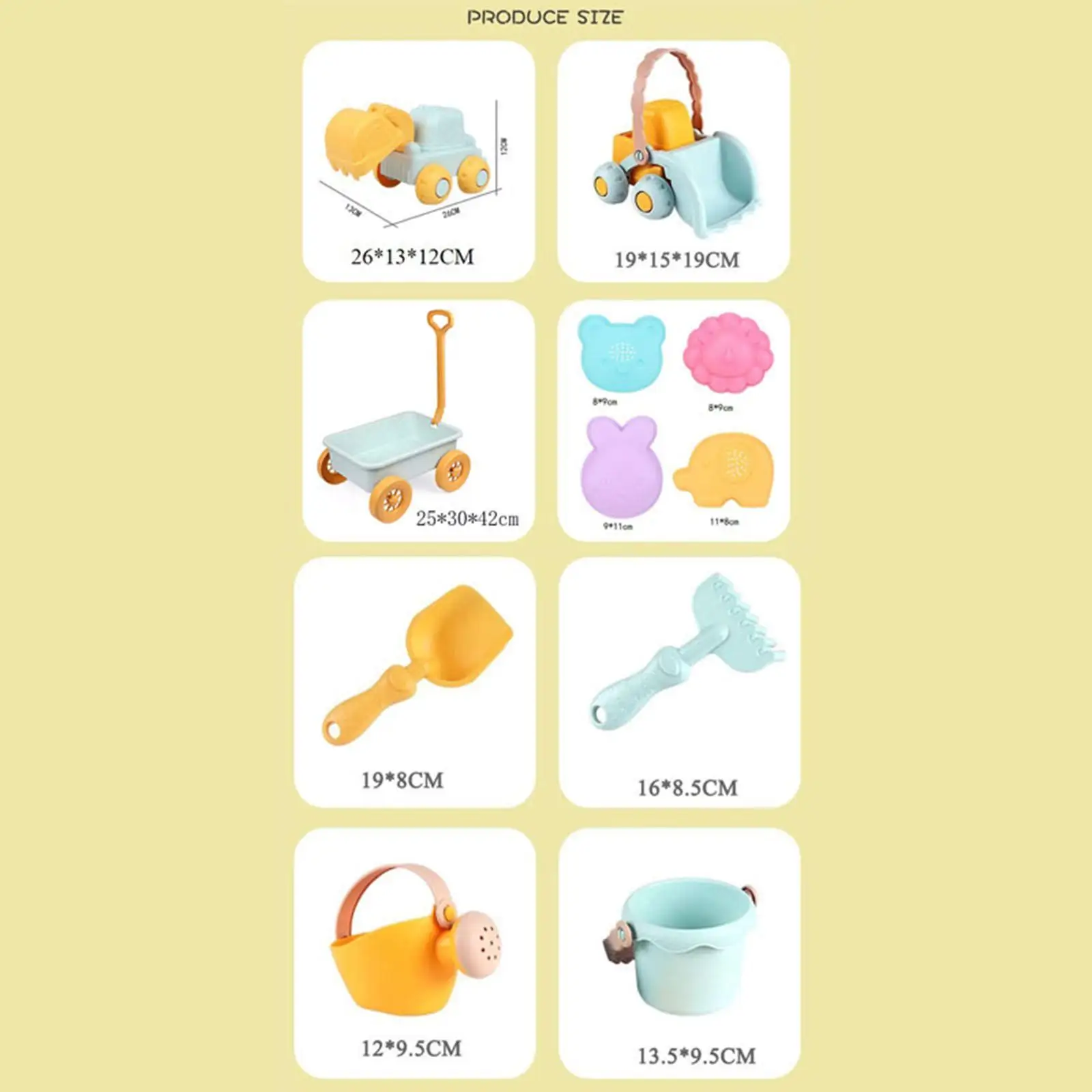 Beach Sand Toys Set with Water Can Dump Truck Hands on Skill Kids Wheelbarrow Beach Wagon Pull Toy for Outdoor Travel Park