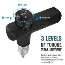 Adjustable Bike Torque Wrench 4/5/6Nm Torque T Wrench Portable Bicycle Maintenance Kit