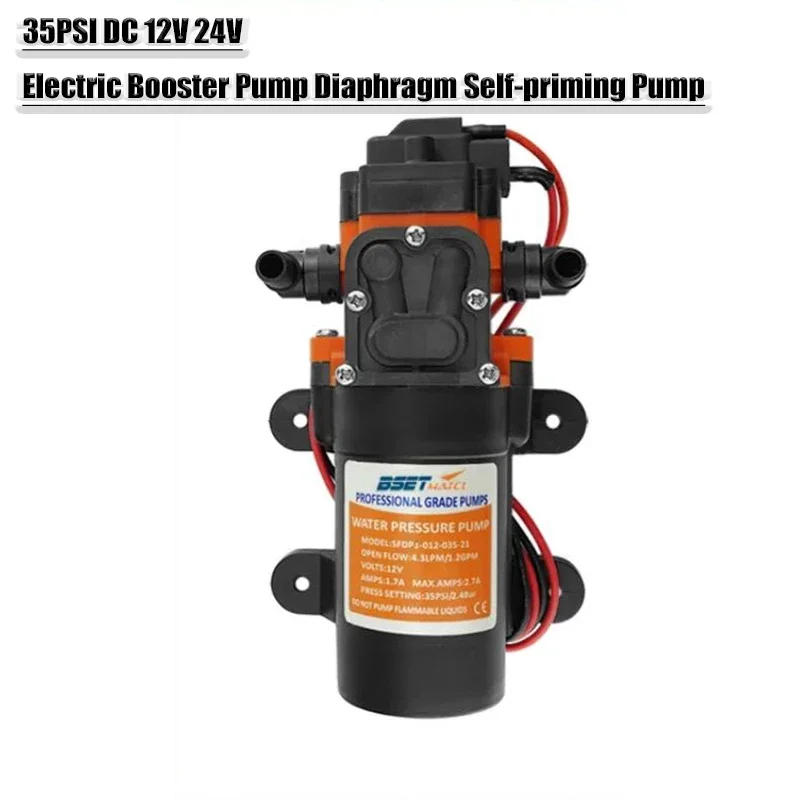 For Portable 35PSI 12V Marine Water Pump Diaphragm Self-priming Pump Boat Accessories Shower Toilet Pumping Motor Home