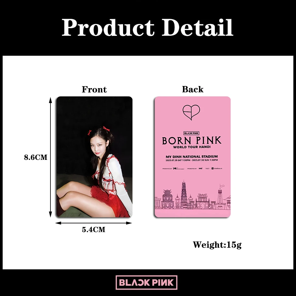 BP Pink BORN PINK Vietnam Concert VIP Card Lisa Jennie Kim JISOO ROSE LISA Small Card