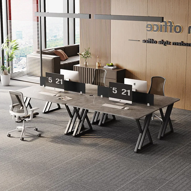 CX Slate Staff Desk Simple Modern Double Four Six Card Seat Office Station