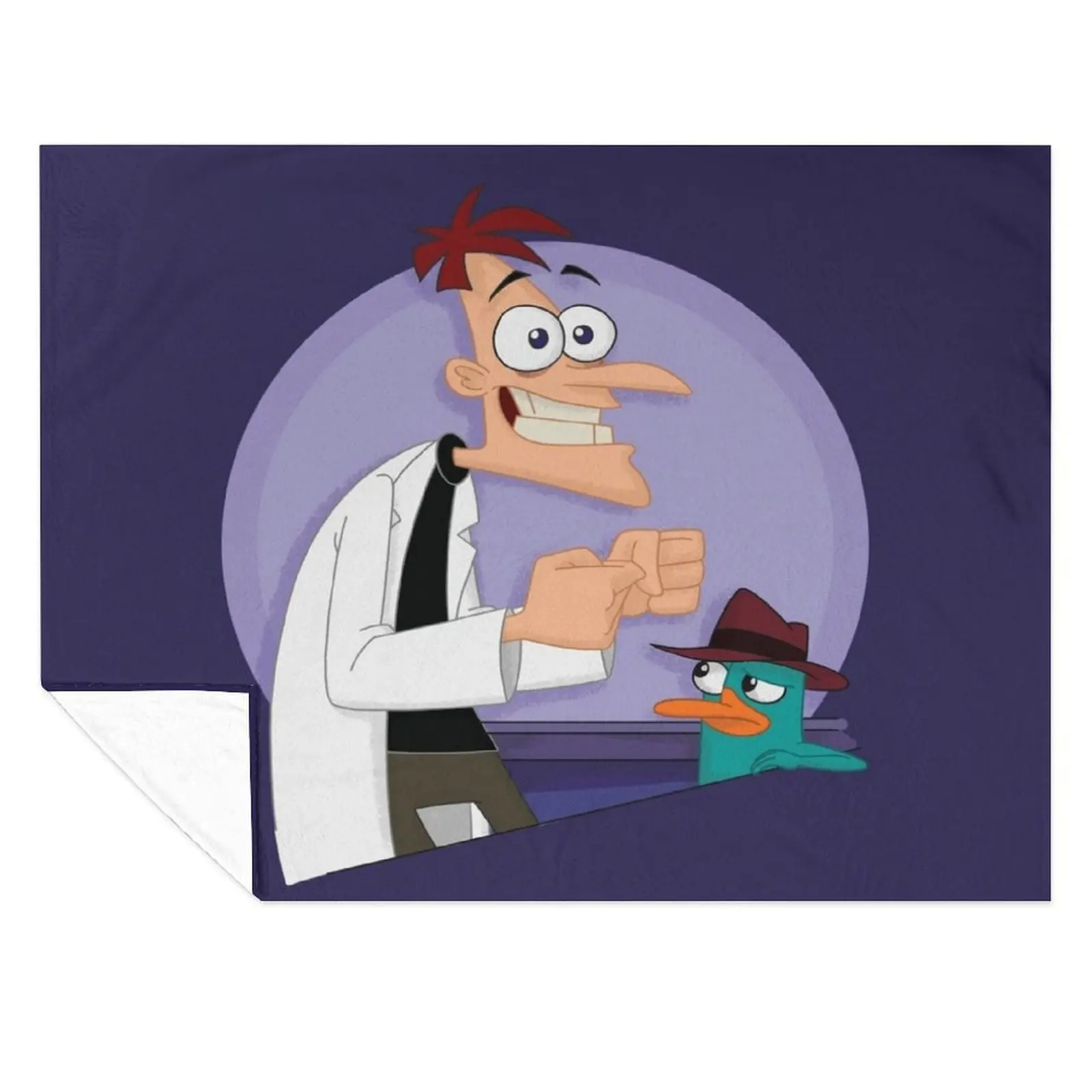 

Doof and Perry Throw Blanket Shaggy Plaid Bed Blankets