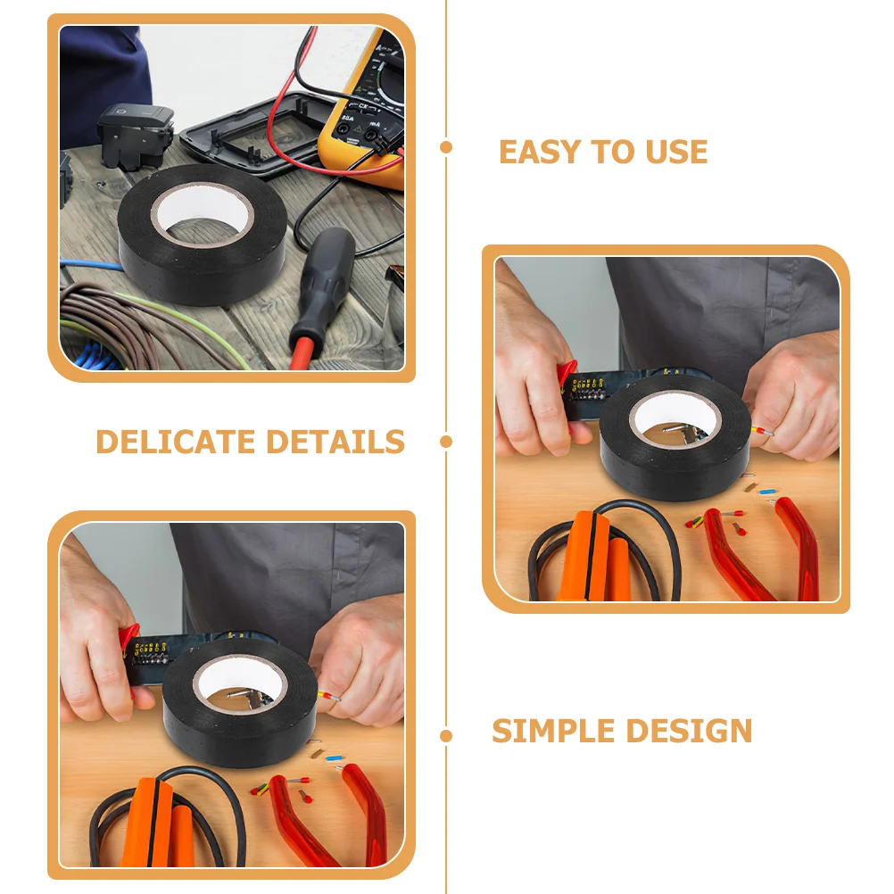 10 rollos de cable eléctrico aislante de PVC, cinta de encuadernación de alambre de coche multicolor de alta temperatura, cinta aislante para interiores y exteriores