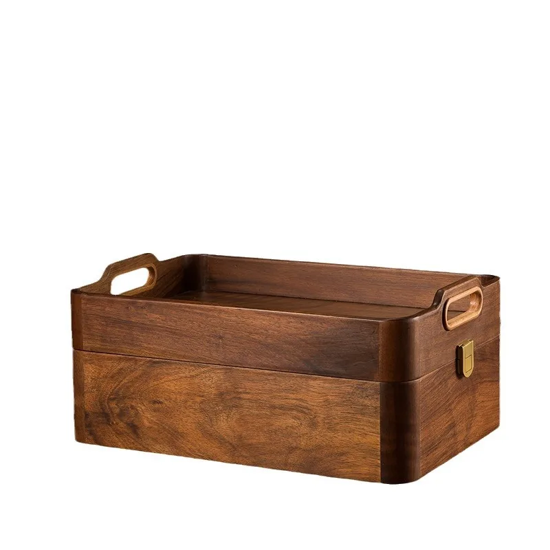 

Black Walnut Solid Wood Dried Fruit Box New, Chinese Nuts, Candy Storage, Box Household Living Room
