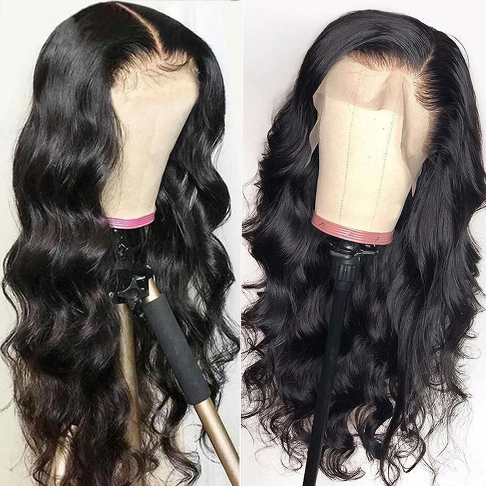 360 Body Wave Lace Front Human Hair Wigs for Women 30inch Human Hair 13x4 Transparent Lace Frontal Closure Wigs Pre Plucked