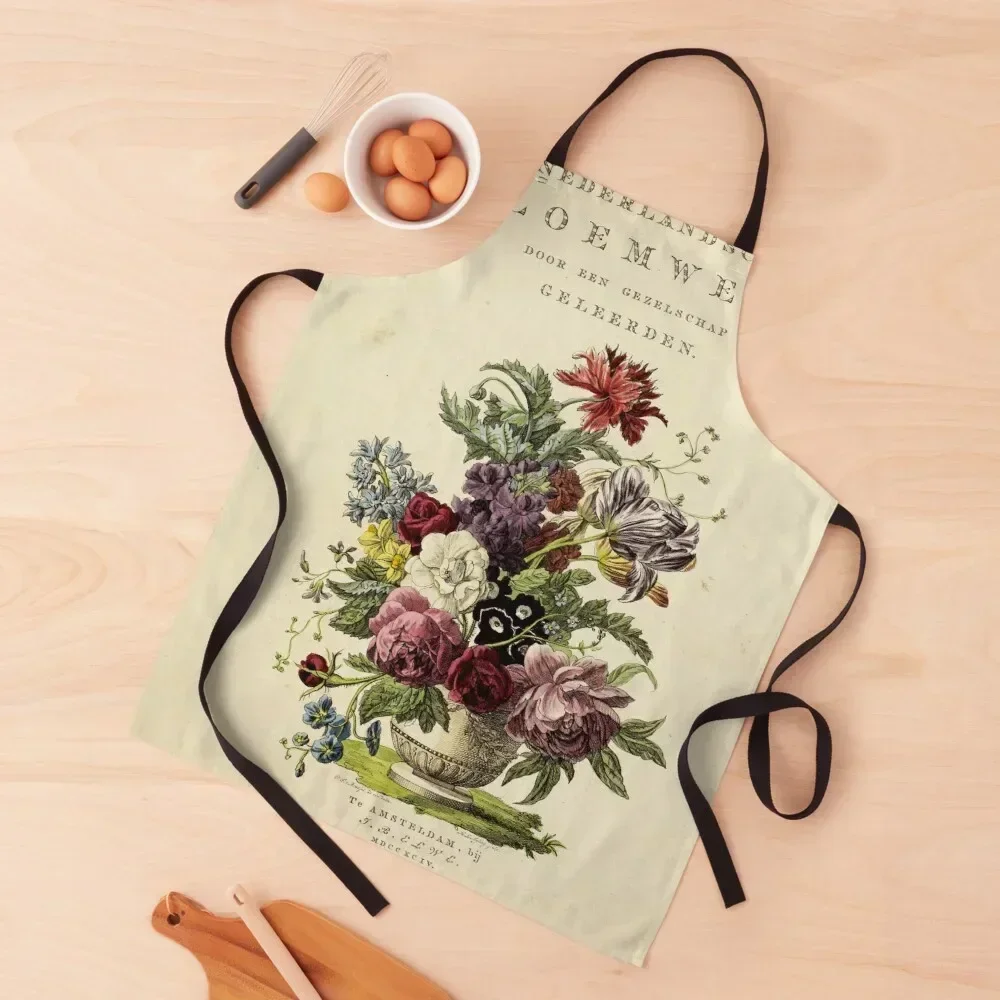 

Nederlandsch bloemwerk (Dutch Flower Arrangements) from 1794 Apron Kitchen Women work ladies Kitchen Supplies Restaurant Apron