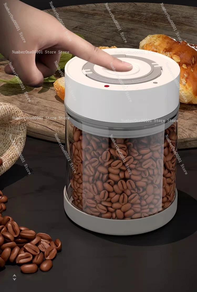 

Электрическая вакуумная стеклянная банка для чая, кофе, муки, пищевых продуктов, для хранения на кухне, пищевой класс