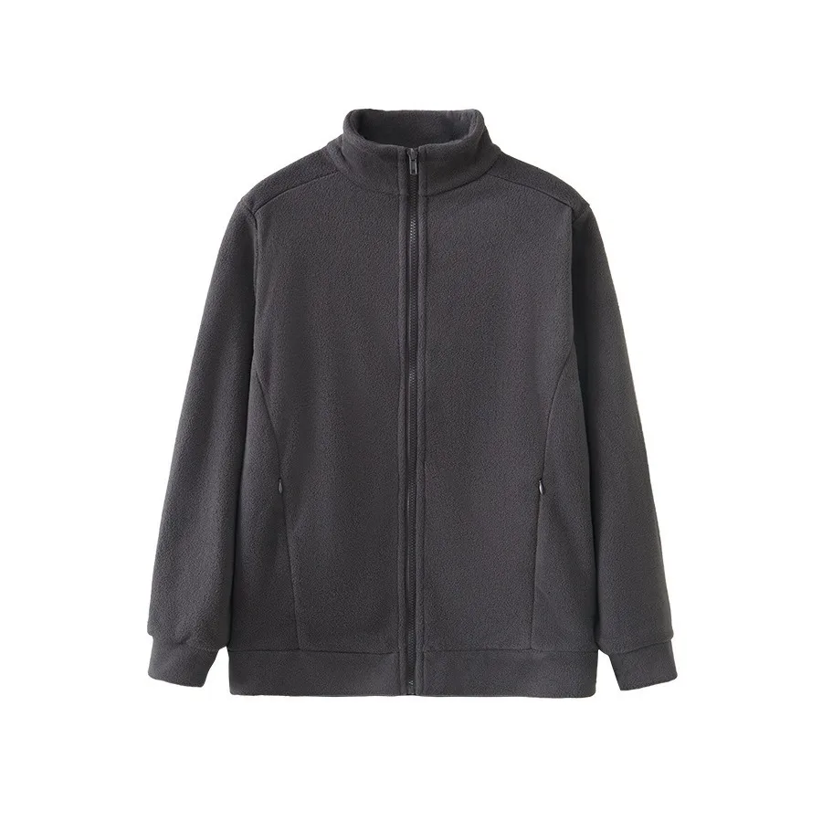 Fleece Jacket for Women Autumn and Winter Couples Warm Fleece Sweatshirt Double-sided Fleece Loose Sports Outdoor