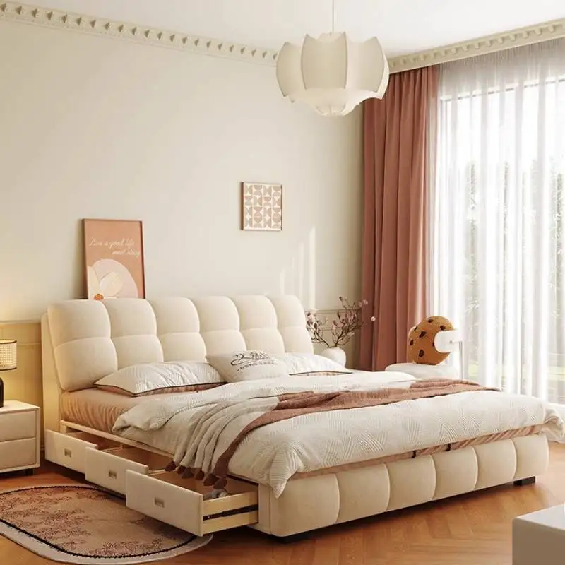 #Adult White Australia Double Bed Base Kids Queen Modern Bedroom Loft Double Bed Full Size Storage Schlafzimmer Bett Furniture