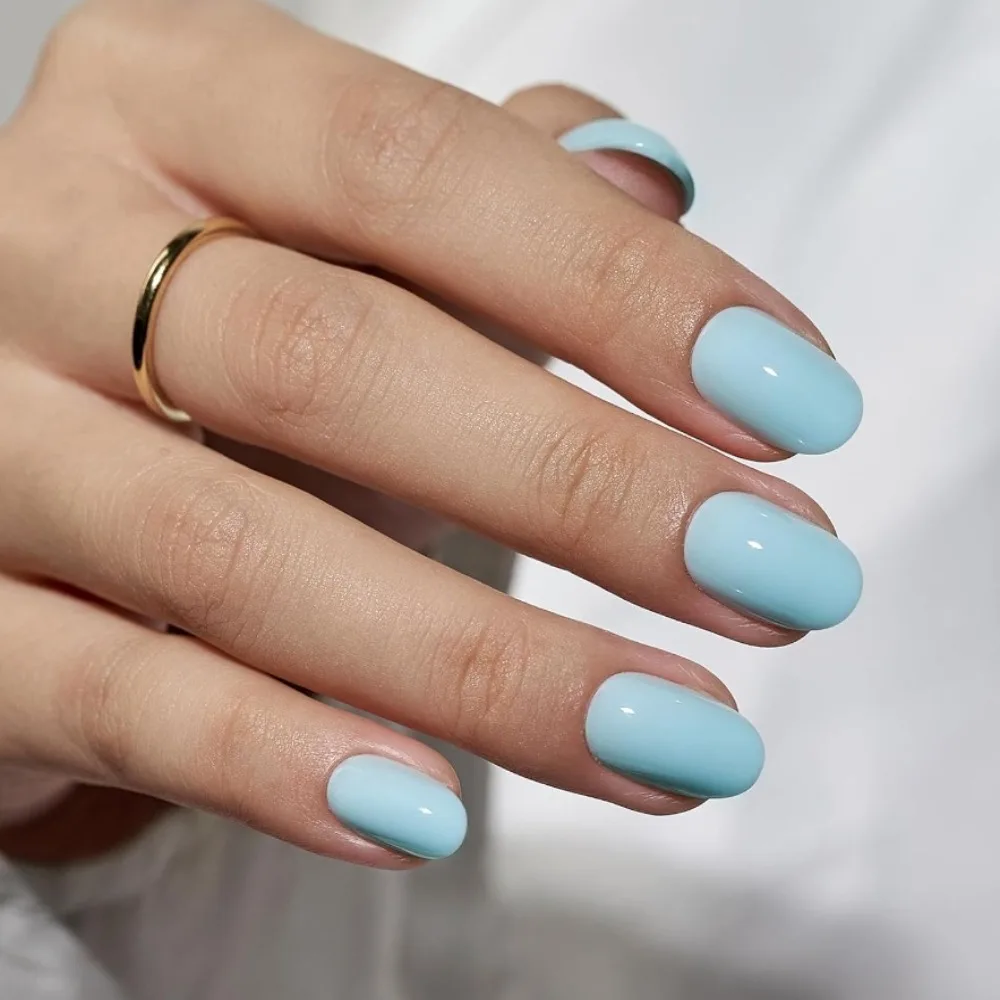 Detachable Long False Nails French Almond Fake Nails Solid Color Full Cover Nail Tips for DIY