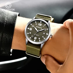 OCHSTIN Man Automatic Pilot Wrist Watches Luxury Self Wind Nylon Mechanic Male Clock Auto Date Relogio Masculino Gift for Men