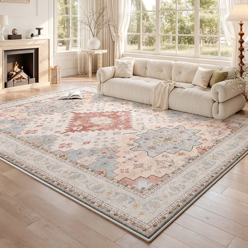 Alfombra Bohemia de Estilo Nórdico con Patrón Geométrico, Alfombras Grandes para Sala de Estar, Decoración del Hogar, Lavables a Máquina, Antideslizantes, Tapetes para Comedor