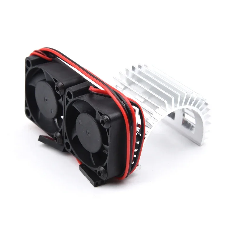 Motor Dual Cooling Fans Heatsink 540 550 3650 3660 3670 Radiator 36mm 5V-7.4V For 1/10 1/8 RC Car Ship Part Aluminum Alloy