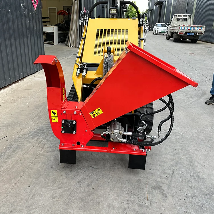 

factory price Tree Branch Chipper Shredder skid steer loader attachment wood crusher