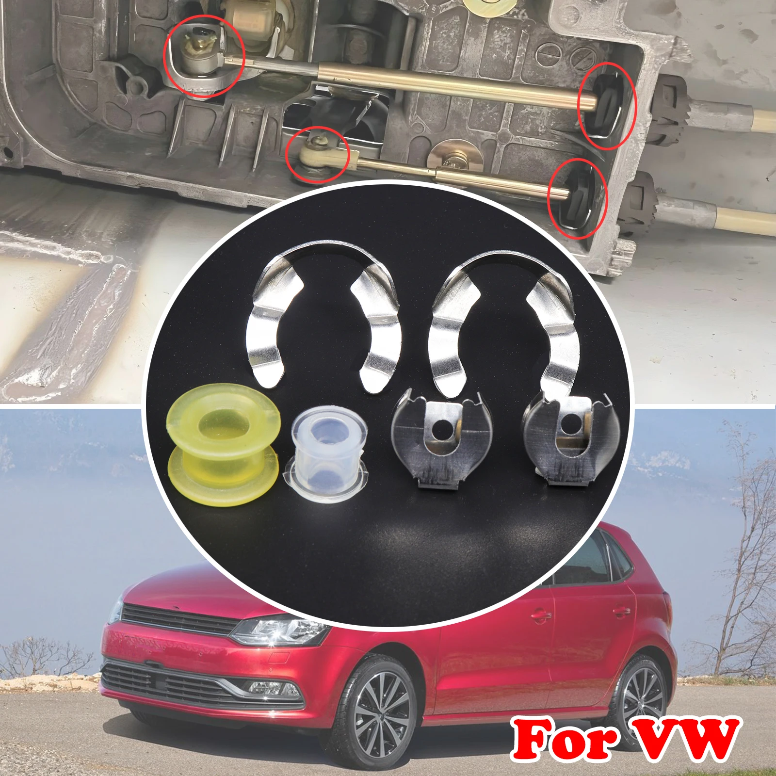 

Manual Gear Shift Cable End Control Bushing Lock Washer Shifter Gearbox Linkage Bush For VW Jetta Beetle Golf 3 5 6 Passat Polo