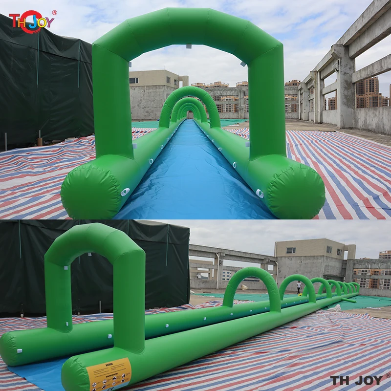 30mL 巨大な屋外子供用インフレータブルウォータープールスライド、都市をスライド、大型インフレータブルスリップ n スライド