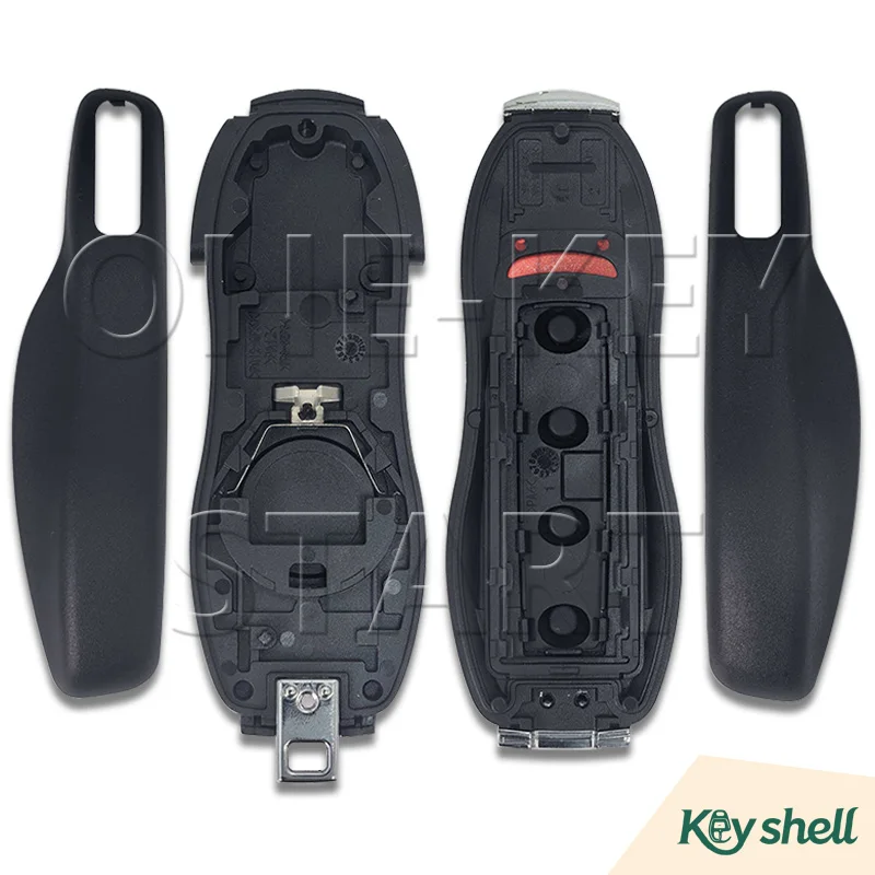 Car Key Shell and Silicone Key Button Replacement For Panamera Cayenne Macan Cayman Boxster 718 911 【ONE-KEY START】