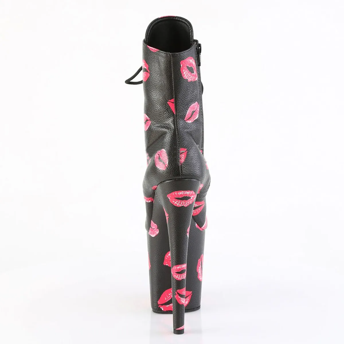Red Lip Motorcycle Lighter 8-Inch High Heels Ankle Boots 20cm Platform Novelty Sexy Fetish Exotic Pole Dance Shoes for Stripper