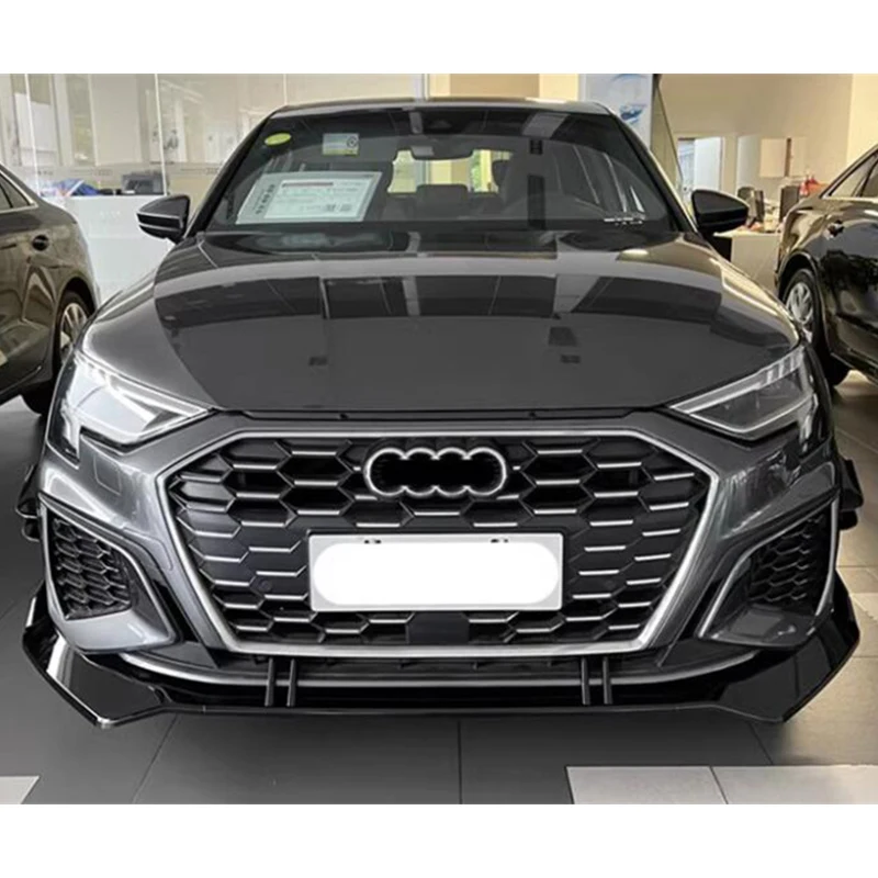 For 8Y Front Bumper Lip Diffuser NEW Audi A3 S3 Splitter Collision Avoidance Accessories Refit Body Kit 2021 2022 2023 Year