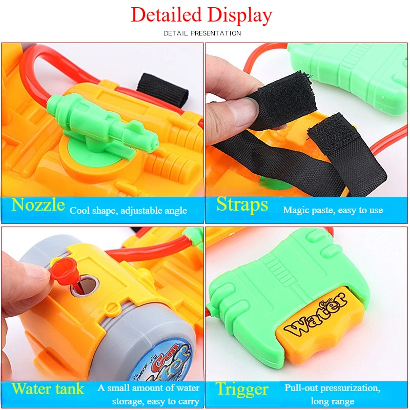 ข้อมือปืนฉีดน้ํามือถือสเปรย์ฉีดน้ําของเล่นฤดูร้อนสระว่ายน้ําน้ําเล่นบีชปาร์ตี้ของเล่น