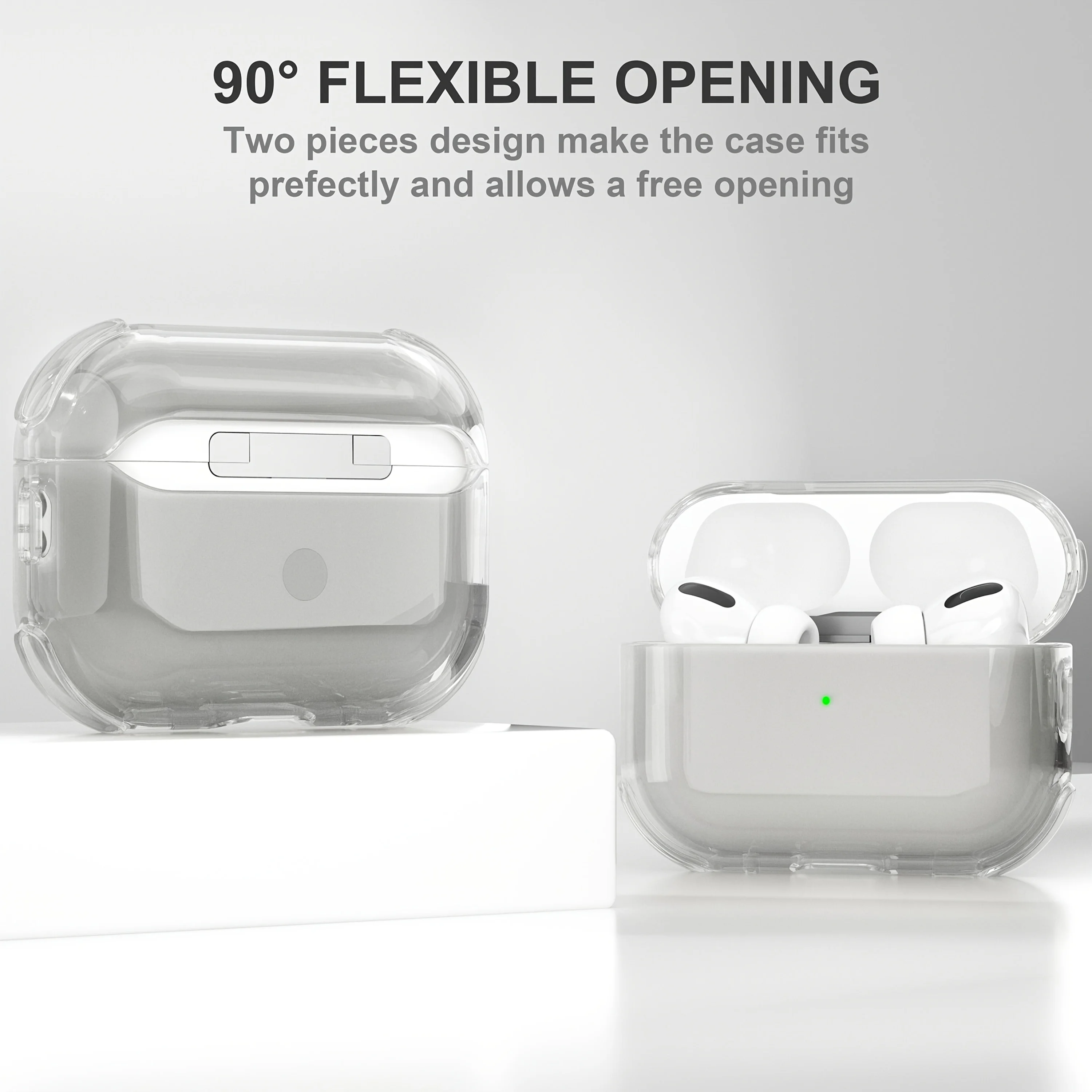 حافظة لهاتف Airpods 4 مع مجموعة أدوات تنظيف حافظة من البولي يوريثان الناعم مع سلسلة مفاتيح حافظة حماية كاملة للرجال والنساء لأجهزة AirPods 4