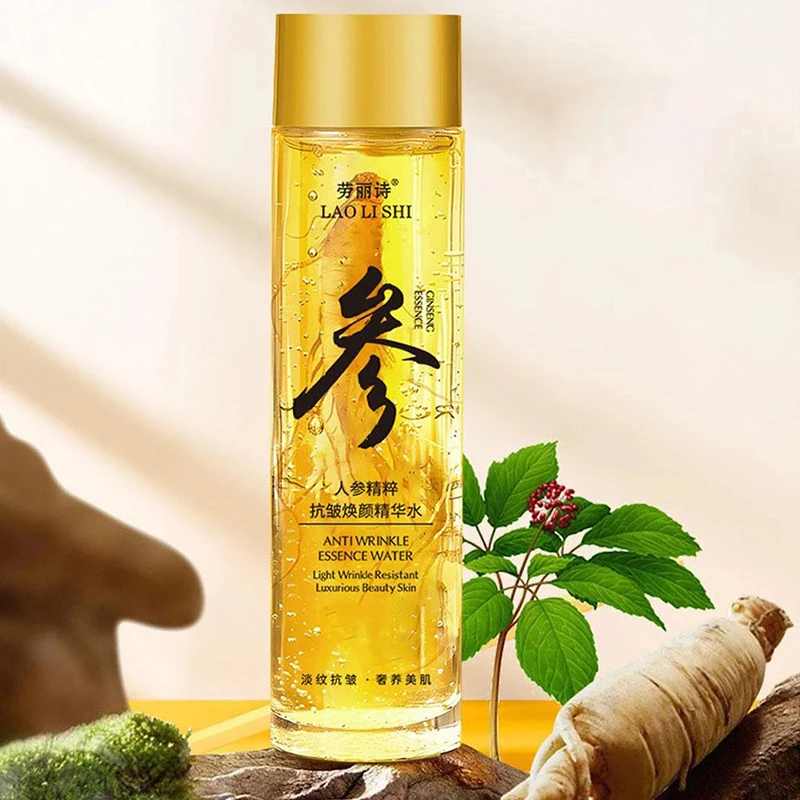 Toner Facial de Ginseng Dourado, Hidratante de Longa Duração, Suavizante, Nutritivo Profundo, Cuidados Profissionais com a Pele, Polipeptídeo, 120ml