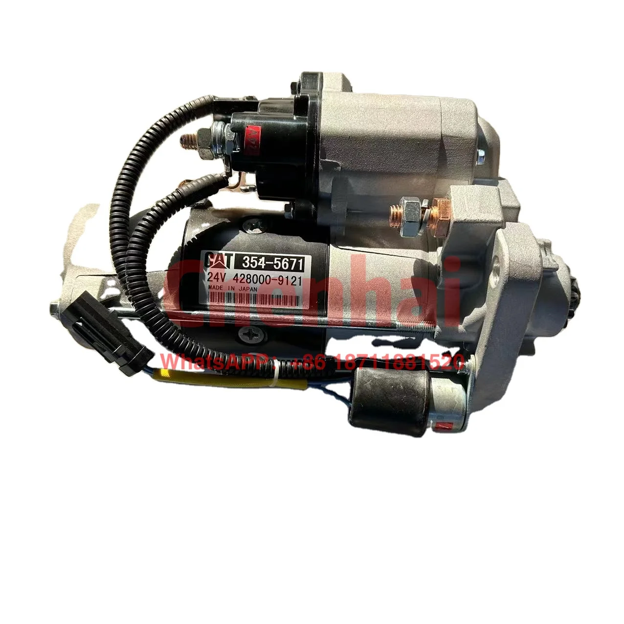 Construction machinery parts Excavator Engine Spare Parts Starting Motor C7.1 Starter 354-5671 For Caterpillar 428000-9121