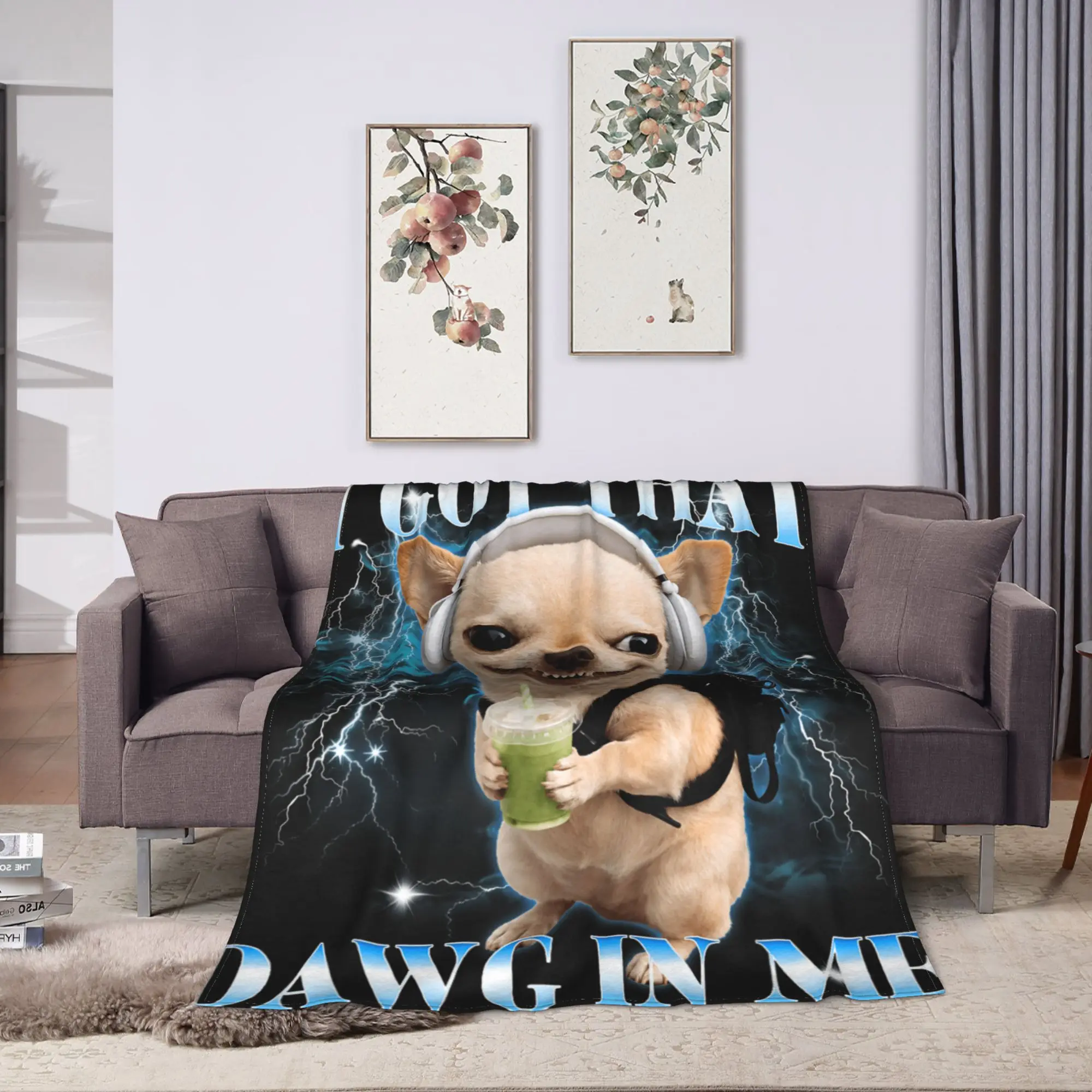 I Got that Dawg in Me Funny Dog Chihuahua Men Women Teens T Shirt B0H21N2N2F Blankets Adults  Flannel Throw Blanket Bedspread