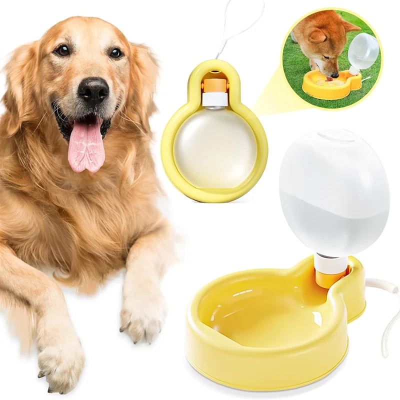 Pet Portable Water Bottle Foldable Leak-Proof Pet Travel Water Dispenser With Bowl, Water Dispenser For Camping Hiking