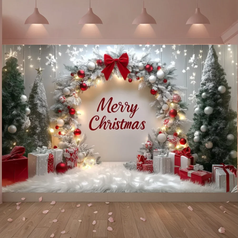 180x110cm Christmas Backdrop Banner Merry Christmas Decoration Hanging Cloth Festival Party Ornament Flag Photography Props